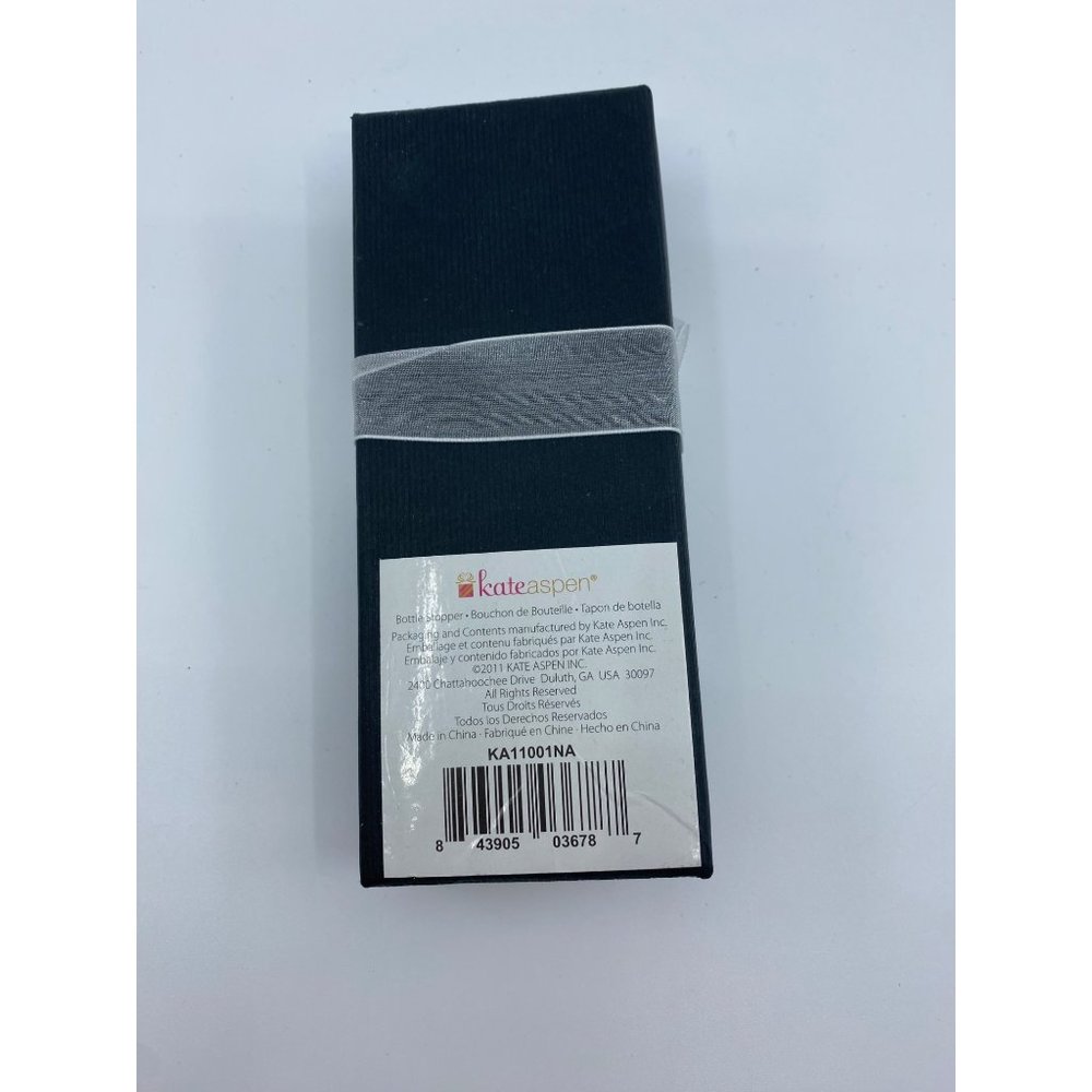 Kate Aspen Bouchon de Bouteille Heart Shaped Chrome Bottle Stopper - Picture 6 of 6